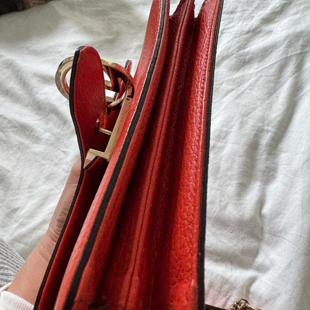 Gucci Orange Mini Bag with Gold Chain - Picture 9 of 10